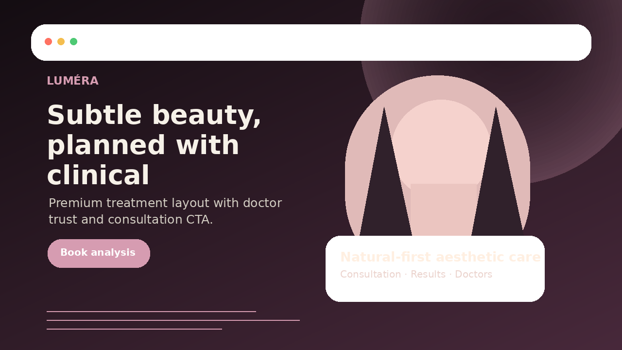Beauty clinic demo page preview