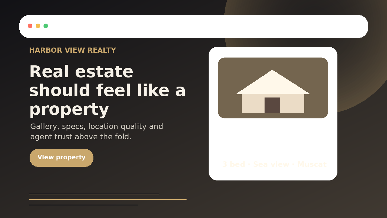 Real estate advisor demo page preview