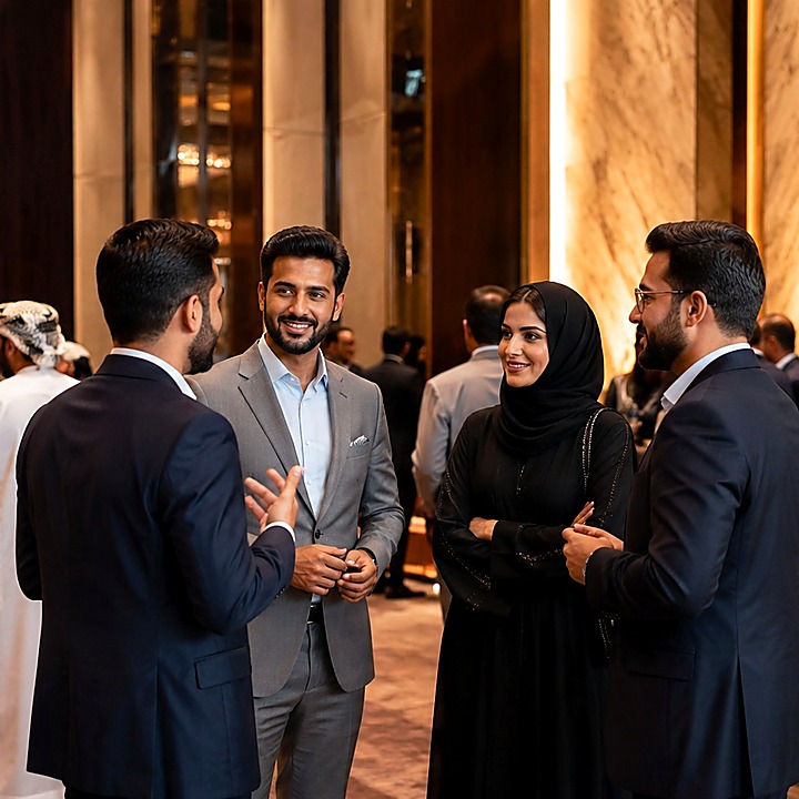 Business networking event in Muscat